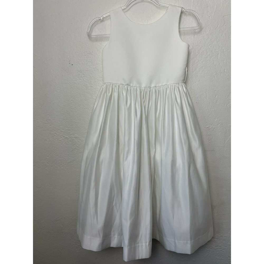 Us Angels Dress Satin Off White Ivory Girls 10